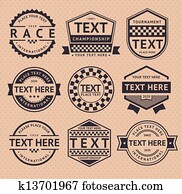 Racing insignia, vintage style