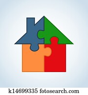 Real estate icon set house