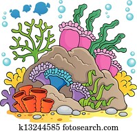 recife coral, tema, imagem, 1