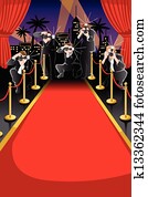 Red carpet and paparazzi background Red carpet and paparazzi background