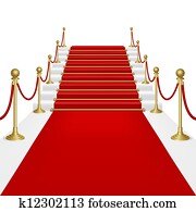 Red carpet with ladder Red carpet with ladder