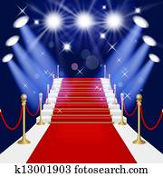 Red carpet with ladder Red carpet with ladder