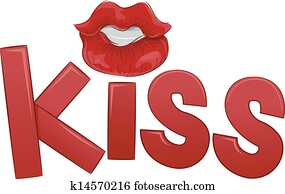 Red Kiss Text Red Kiss Text