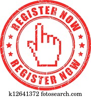 Register now vector stamp Register now vector stamp