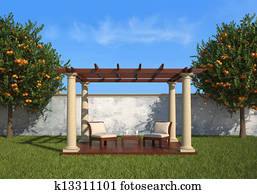 relax in the garden under a gazebo relax in the garden under a gazebo