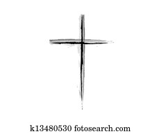 Religious Cross Grunge Design B & W Religious Cross Grunge Design B & W