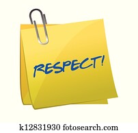 respect written on a sticky note illustration