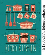 Retro Kitchen Poster Retro Kitchen Poster