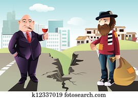 Rich and poor concept