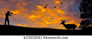 Rifle Hunting Silhouette Rifle Hunting Silhouette