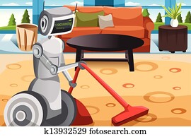 roboter, staubsaugender teppich