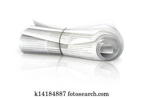 Rolled Newspaper Rolled Newspaper