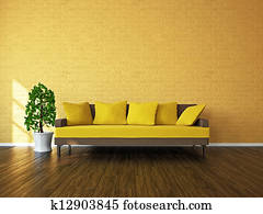 Room with sofa and a plant Room with sofa and a plant