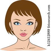 rosto mulher, para, spa, saúde, beleza