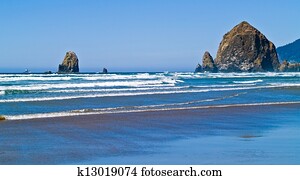 Rugged Rocky Beach on the Oregon Coast featuring Haystack Rock