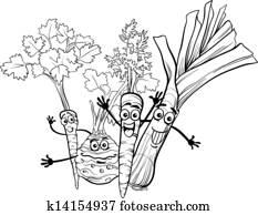 rysunek, zupa, warzywa, dla, koloryt książka