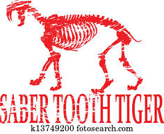 Saber Tooth Tiger Clipart | u13557262 | Fotosearch