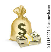 Sack and money