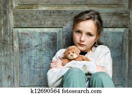 Sad little girl Sad little girl