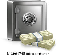 Safe and money, vector Safe and money, vector