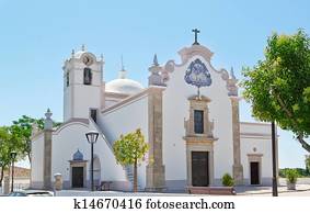 san, lorenzo, igreja, faro, loule., em, portugal.