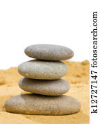 sand and rock for harmony and balance in pure simplicity