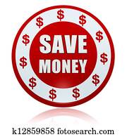 save money and dollar sign circle badge save money and dollar sign circle badge