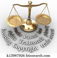 Scale IP rights legal justice words Scale IP rights legal justice words