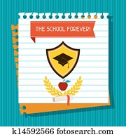 School and education background with sticky papers. School and education background with sticky papers.