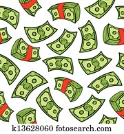 Seamless Cartoon Bills