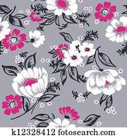 Seamless Floral Background Beautiful Set - for your design and scrapbook in vector Seamless Floral Background Beautiful Set - for your design and scrapbook in vector