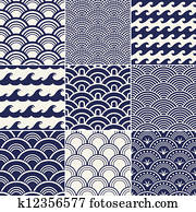 seamless ocean wave pattern