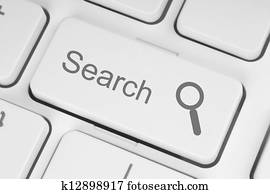 Search button on the keyboard close-up