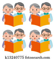 Senior couple View the catalog