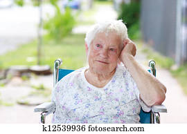Senior Woman in Wheelchair Senior Woman in Wheelchair
