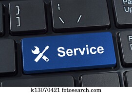 Service button with tools icon.