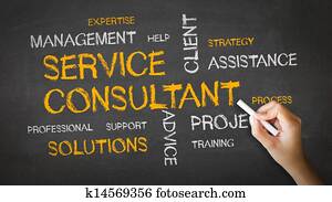Service Consultant Chalk Illustration Service Consultant Chalk Illustration