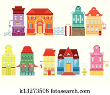 Set of Cartoons fairy tale drawing