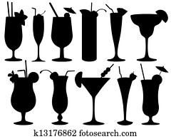 Set Of Cocktail Glasses Set Of Cocktail Glasses