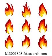 Set of flame