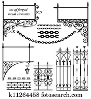 set of forged metal elements