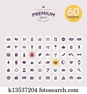 Set of shopping icons Set of shopping icons