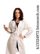 Sexy young doctor with a stethoscope