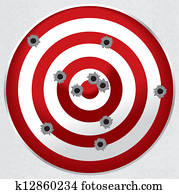 Shooting Range Gun Target with Bullet Holes Shooting Range Gun Target with Bullet Holes