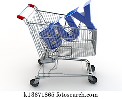 shopping cart, s, ten, príkaz, kúpiť, do, ten, vozík