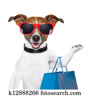 shopping dog shopping dog