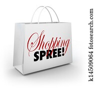 Shopping Spree Bag Marketplace Store Spending Money Shopping Spree Bag Marketplace Store Spending Money
