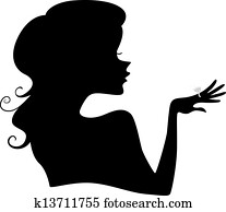 Silhouette of a Girl wearing a Diamond Ring Silhouette of a Girl wearing a Diamond Ring