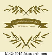 Silhouette olive branches Silhouette olive branches