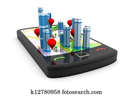 Smart phone Street Map Smart phone Street Map